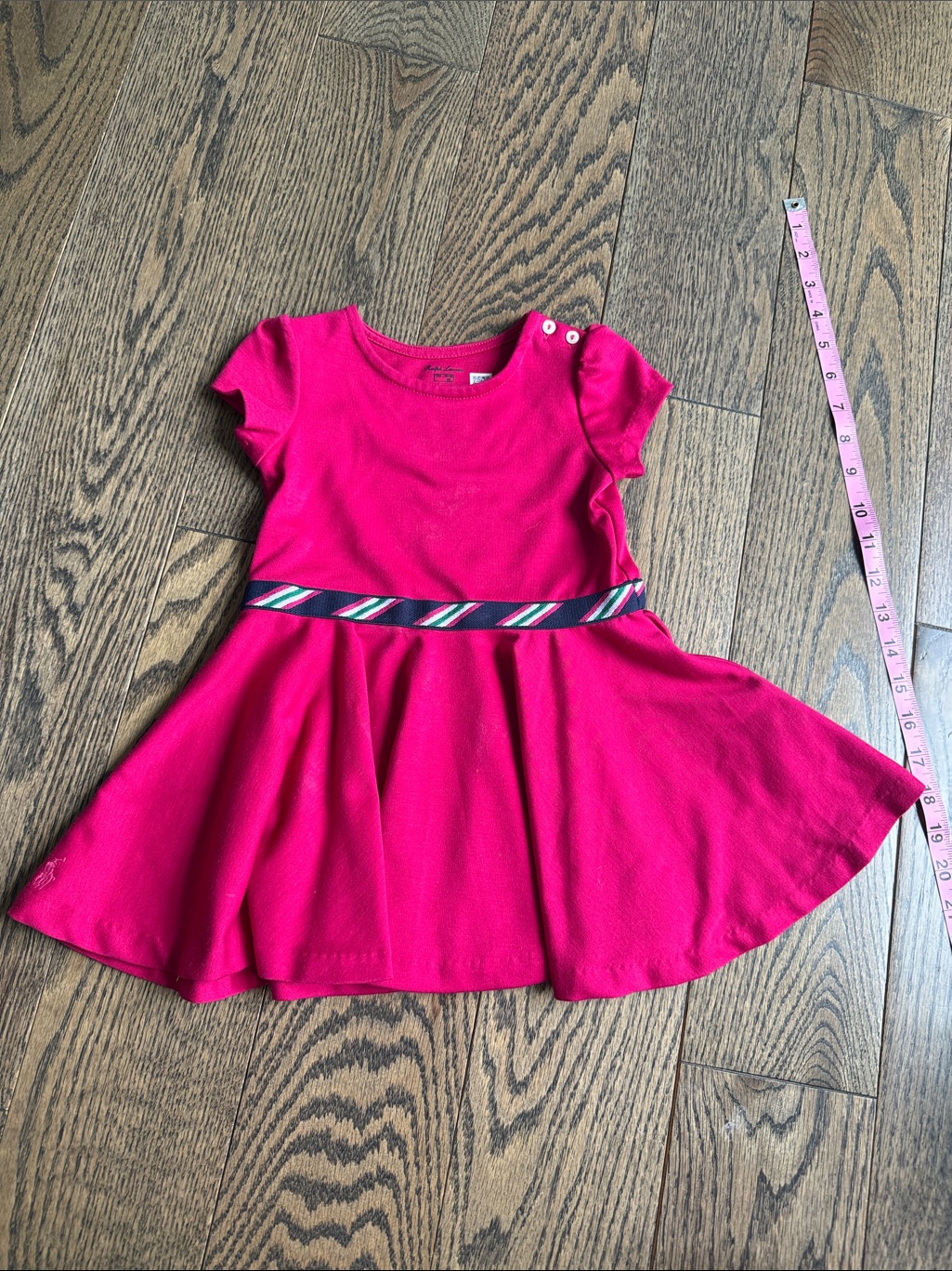 Ralph Lauren Bright Fuchsia Short Sleeve Twirl Dress 18 Months